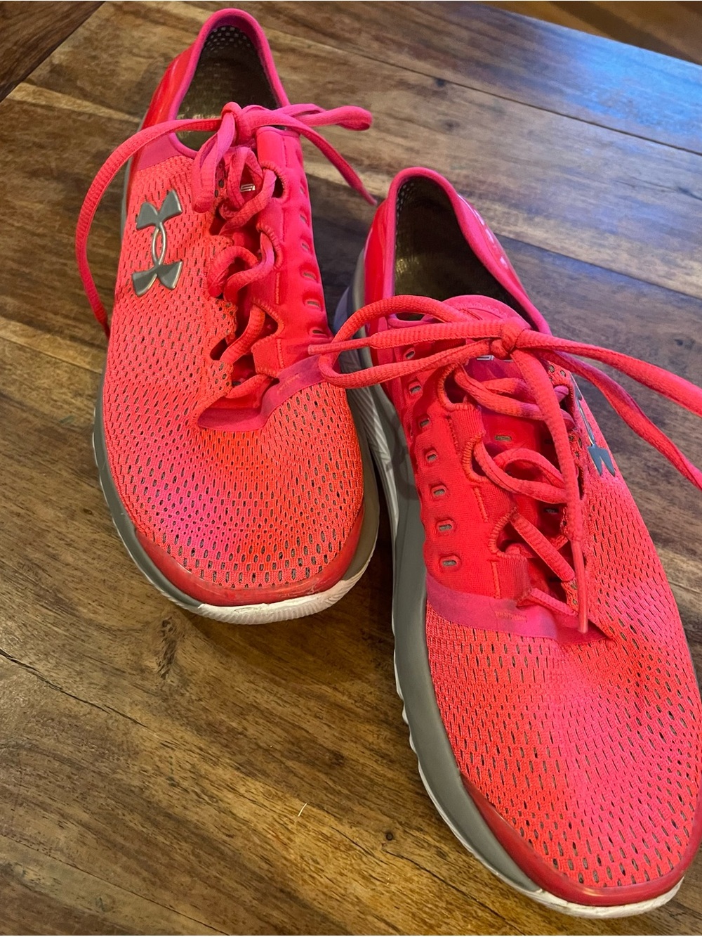 Under Armour Women's Bright Pink Mesh Running Sneakers
